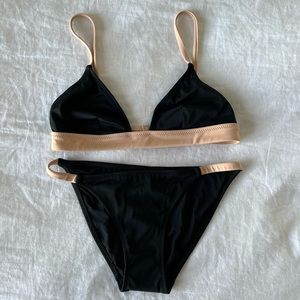 Revolve Black and Nude Bikini